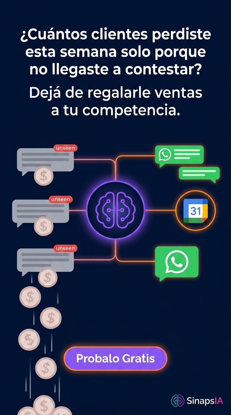 Graphical flat vector design with bold color blocking in purple, green and orange, product-led focus on SinapsIA interface, neon glow on icons, minimalist UI elements, no photography.