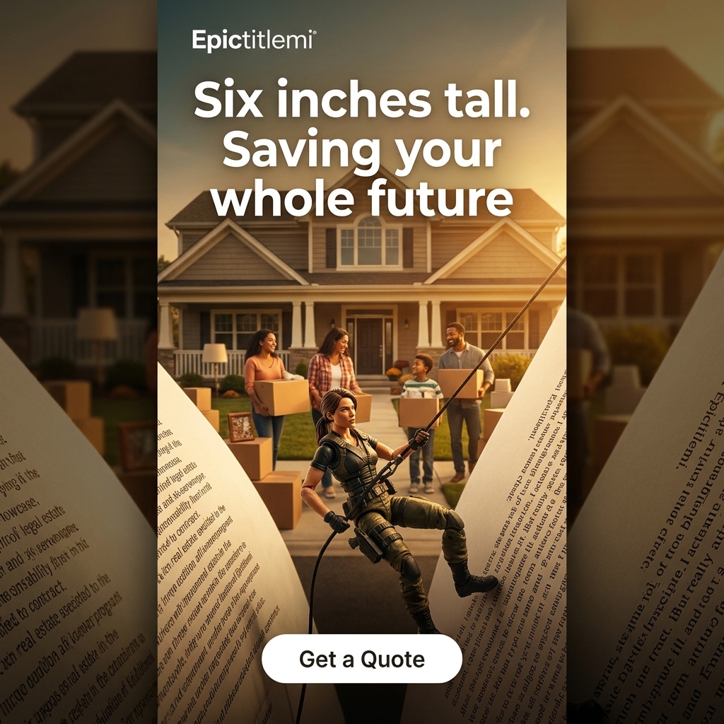 Meticulous epic cinematic style with wide establishing shots of sunlit family moments contrasted against intense close-up miniature rappelling action inside documents, warm rich lighting, nostalgic aspiration, and filmic detail that makes the absurd feel profoundly real.